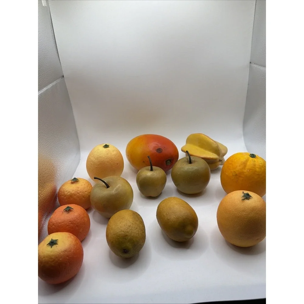 Mixed Artificial Fruit Set Faux‎ Apples Oranges Decor Bowl Filler Kitchen